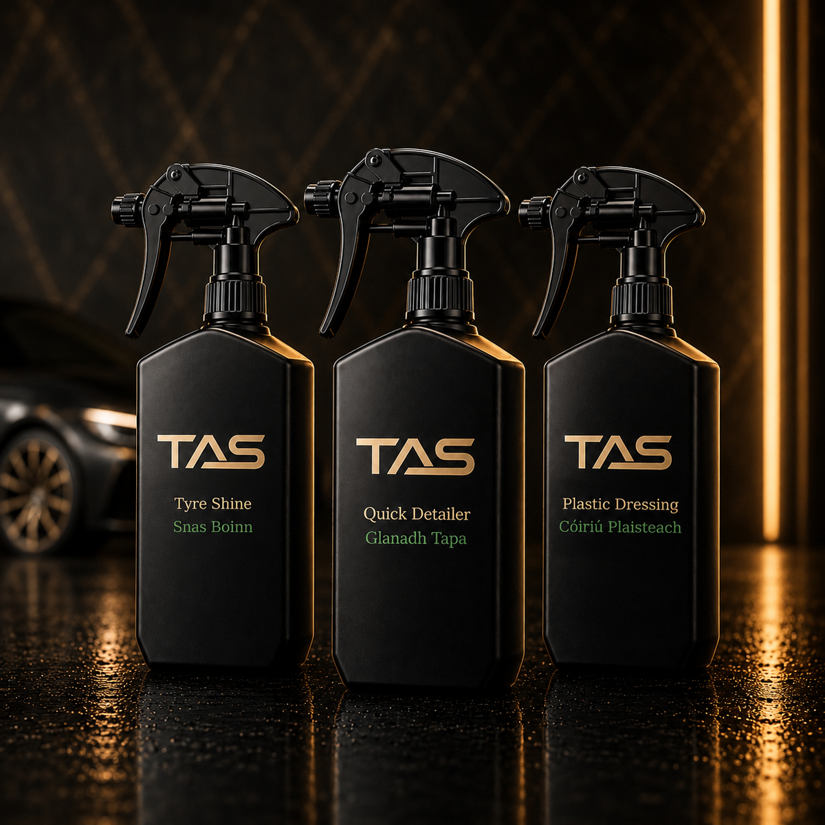TAS Finish Kit with three 500 ml products