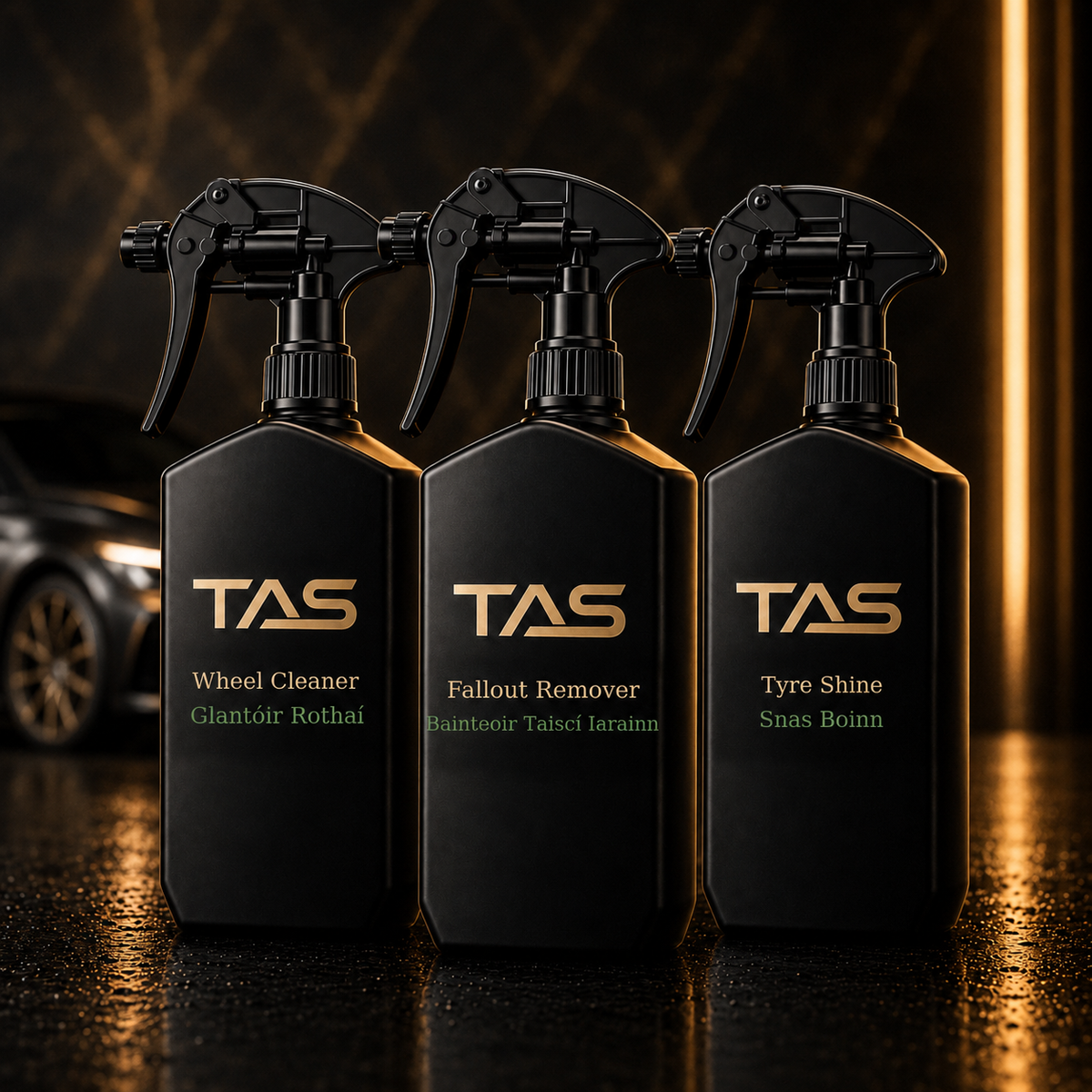 TAS Wheels and Tyres Kit with three 500 ml products
